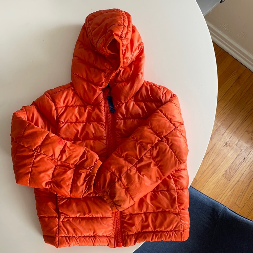 Primary puffer jacket, 2T, orange